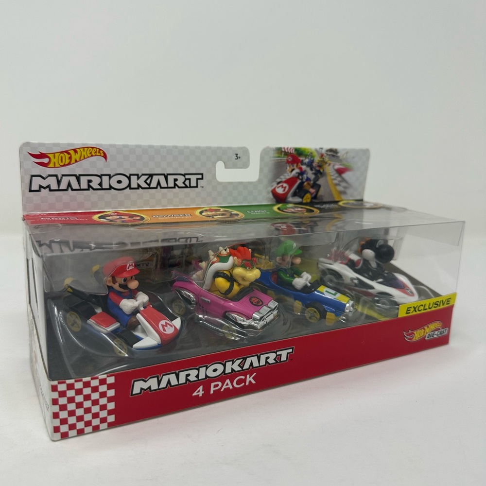 NEW Mattel GLN53 Hot Wheels 4-Pack Die-Cast Mario Kart Diecast